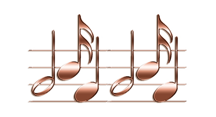 DWAL 382 WT CP Music Notes White Gold PROOF